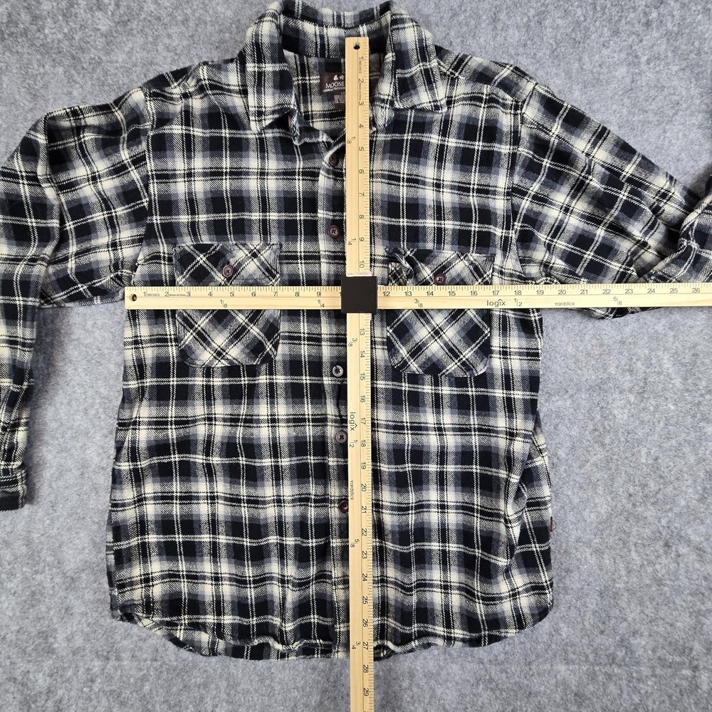 Moose Creek Shirt Mens LT Black Plaid Flannel Button Up Long Sleeve Tall Casual - Picture 6 of 11
